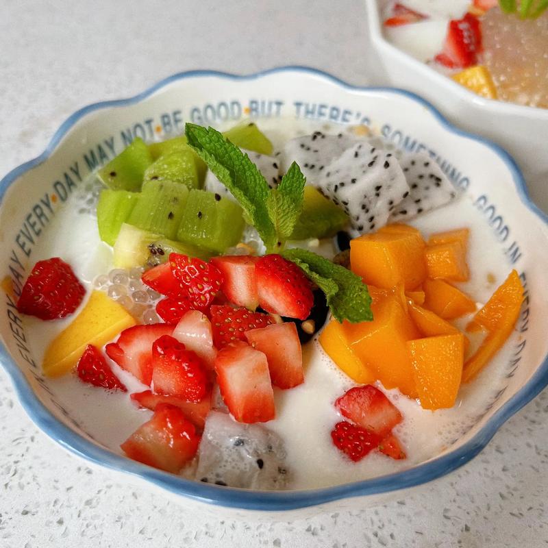 豆花水果捞教学 爽滑与清甜的完美碰撞